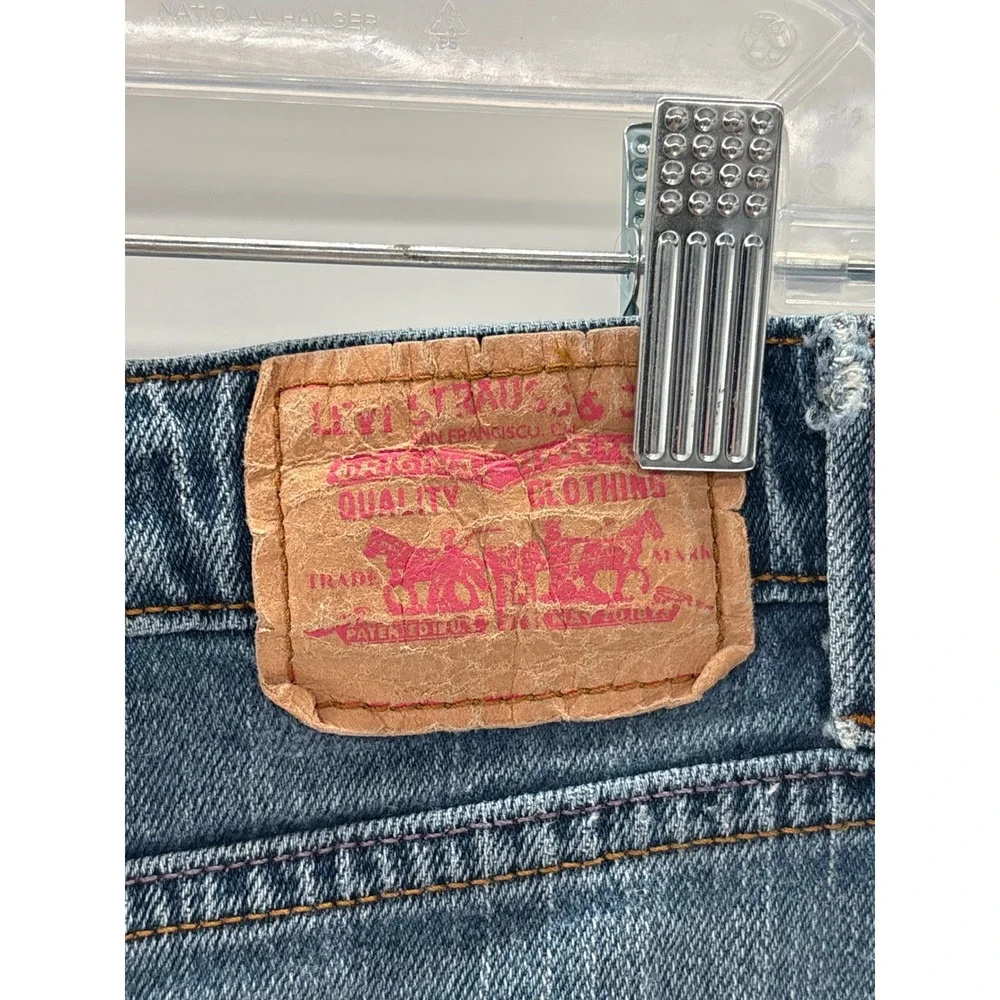 Vintage Levi's Skirt Jean Denim Mini‎ Women Juniors 9  32 Waist Size Medium Blue